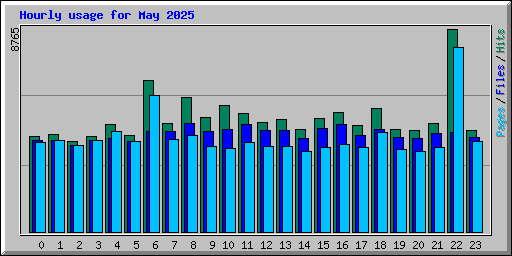 Hourly usage for May 2025