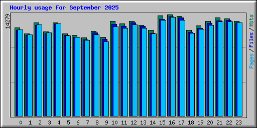 Hourly usage for September 2025